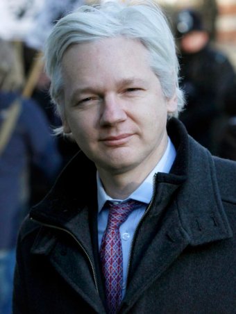 WikiLeaks founder Julian Assange arrives at the Supreme Court in London.